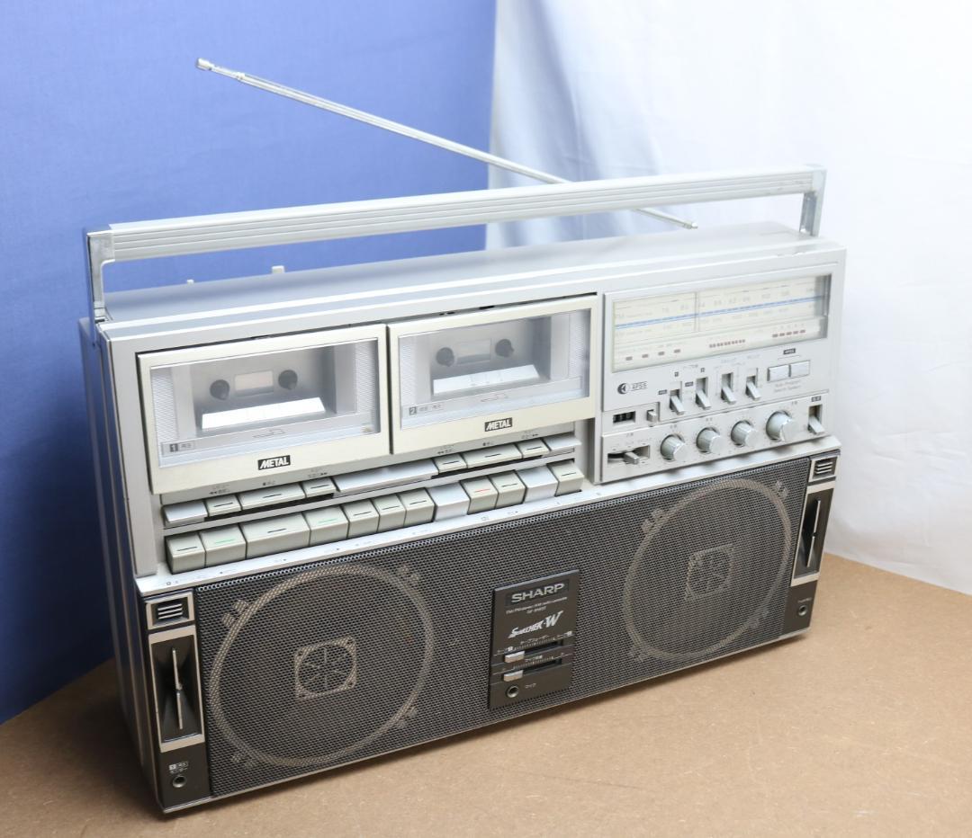 SHARP GF-818ST Wラジカセ レトロジャンク品