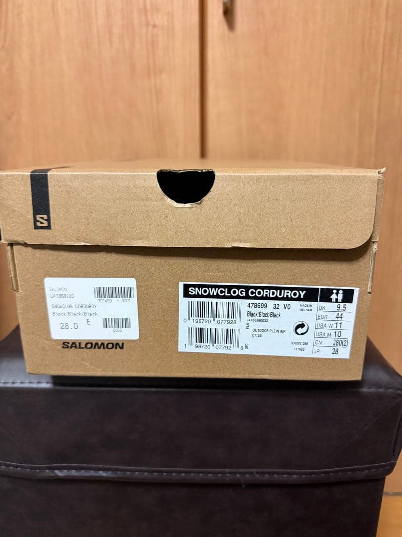 靴 SALOMON CLOG CORDUROY 28cm