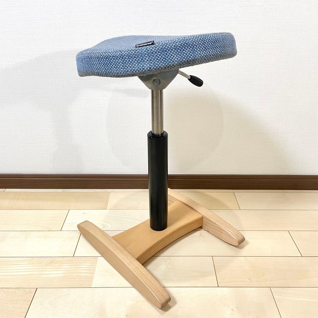バランスラボ バランスチェア バランスシナジー 織柄ブルー 中古品