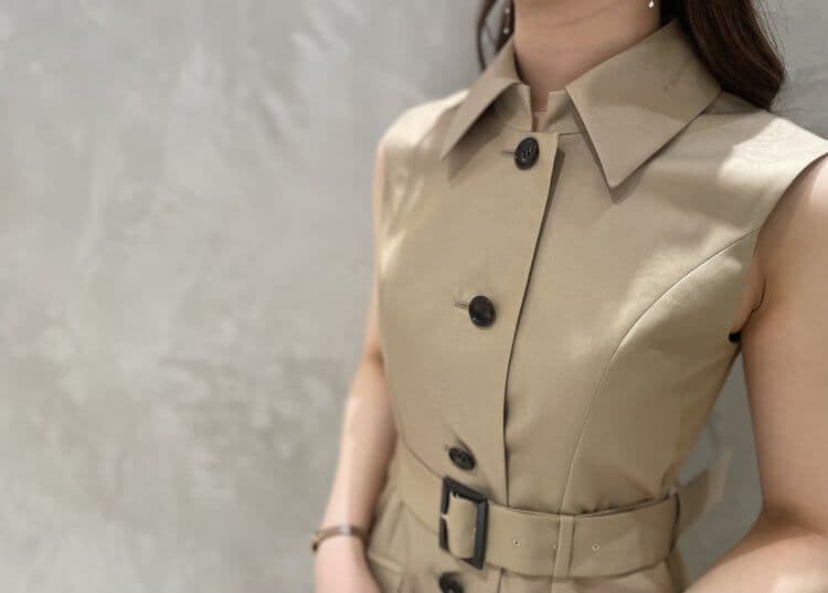 2023SS Aveniretoile ウエストベルトシャツワンピース