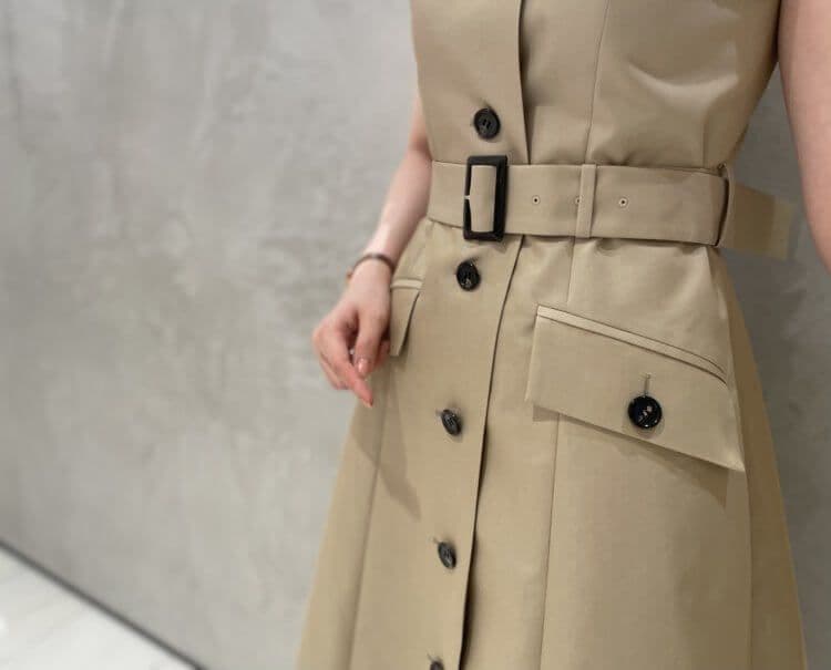 2023SS Aveniretoile ウエストベルトシャツワンピース