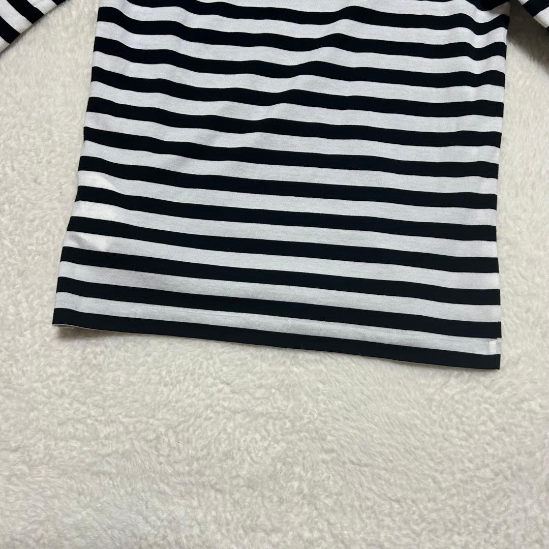 コムデギャルソン メッセージ プリント ロング 長袖 Tシャツ ボーダー M