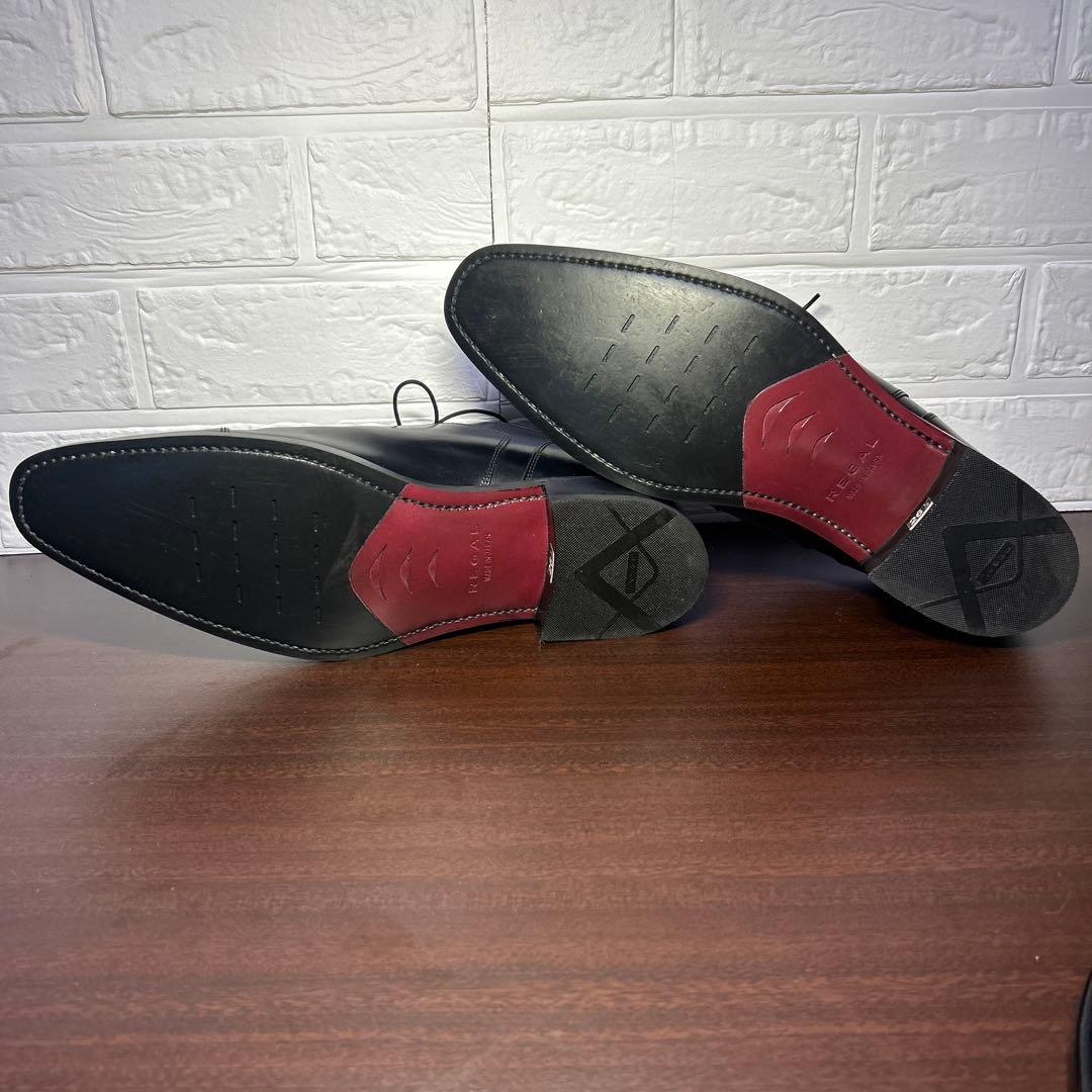 未使用級　REGAL リーガル　ストレートチップ　10GR ブラック　内羽根式