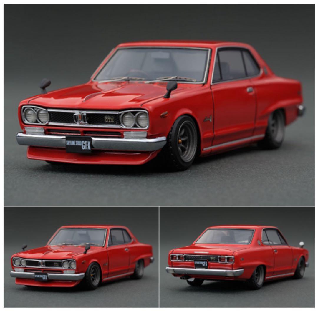 イグニッションモデル　1/43 スカイライン　GT-X KGC10 レッド