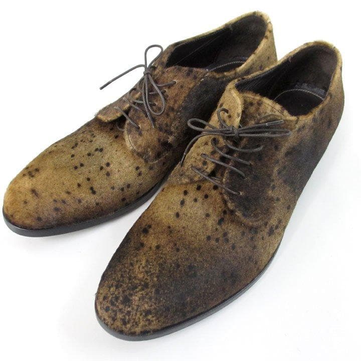 定価7,8万円の6割引マウロン新品未使用イタリア製アザラシ毛皮レザー靴シューズ