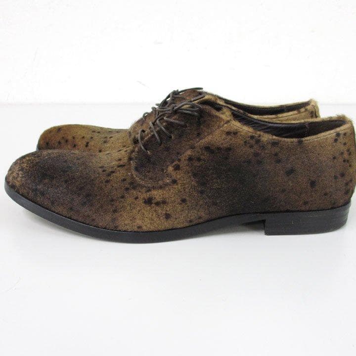 定価7,8万円の6割引マウロン新品未使用イタリア製アザラシ毛皮レザー靴シューズ