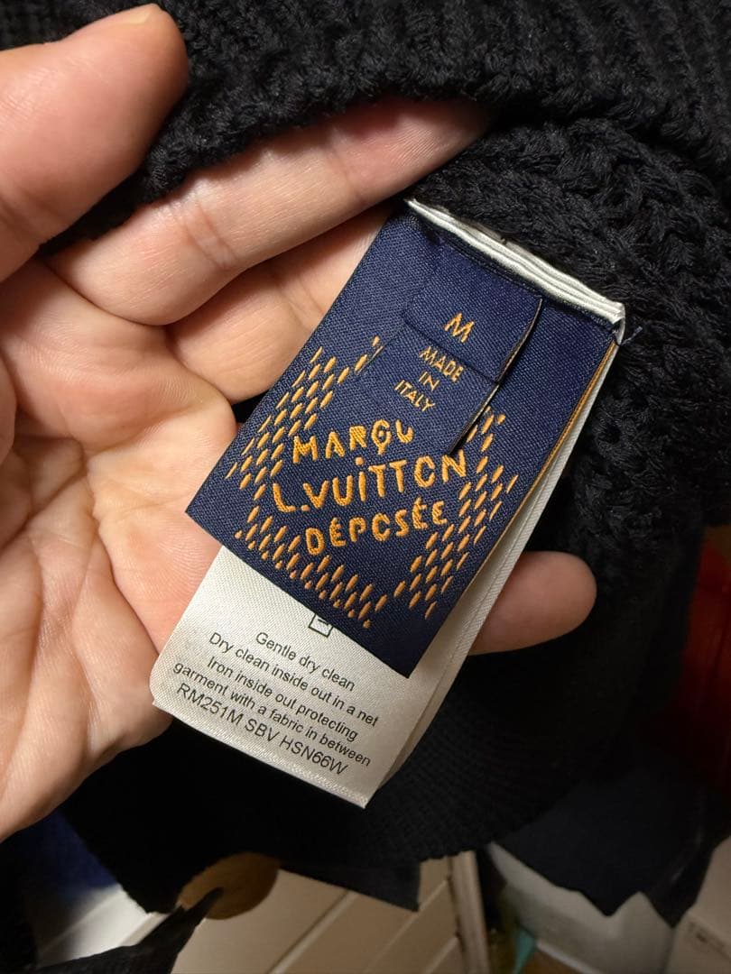 LV 25ss look17 チャンキーニットハーフジップ　M