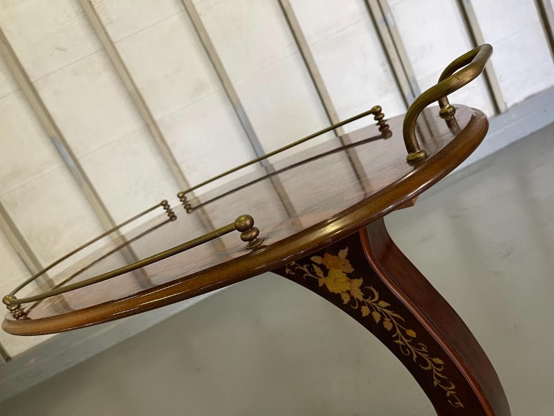 象嵌 キッチンカート キャスター付 キッチンワゴン アンティーク調