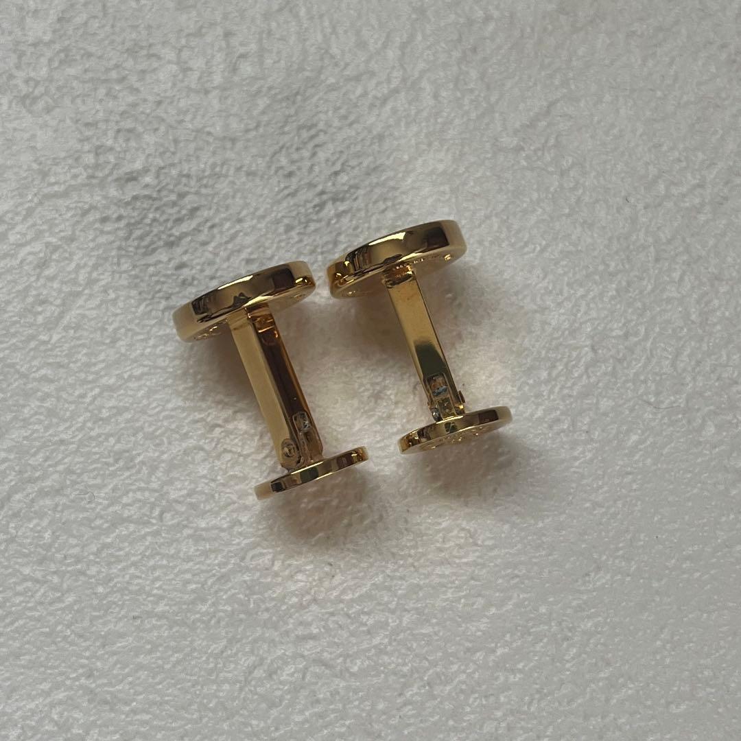 ●LOEWE ロエベ カフリンクス ロゴ サークル スペイン製　ゴールド