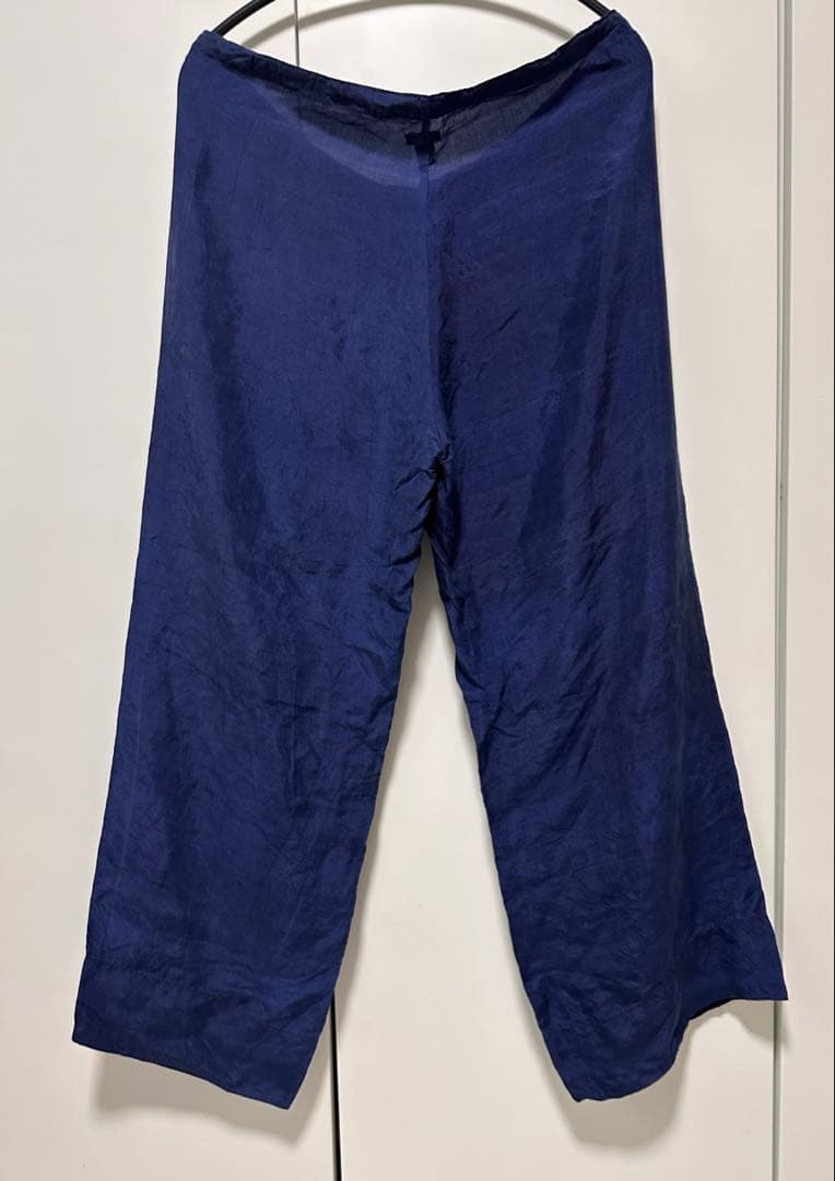 dosa シルクパンツ　インディゴ手染め