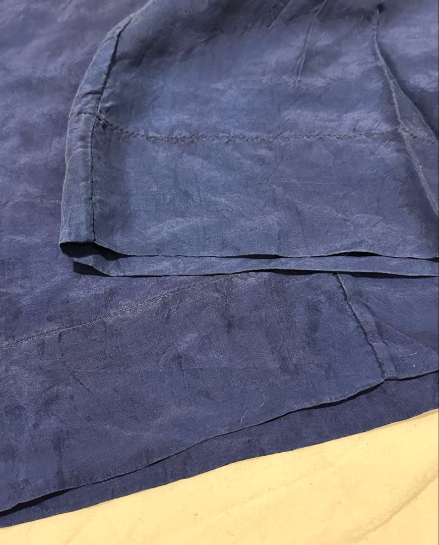 dosa シルクパンツ　インディゴ手染め