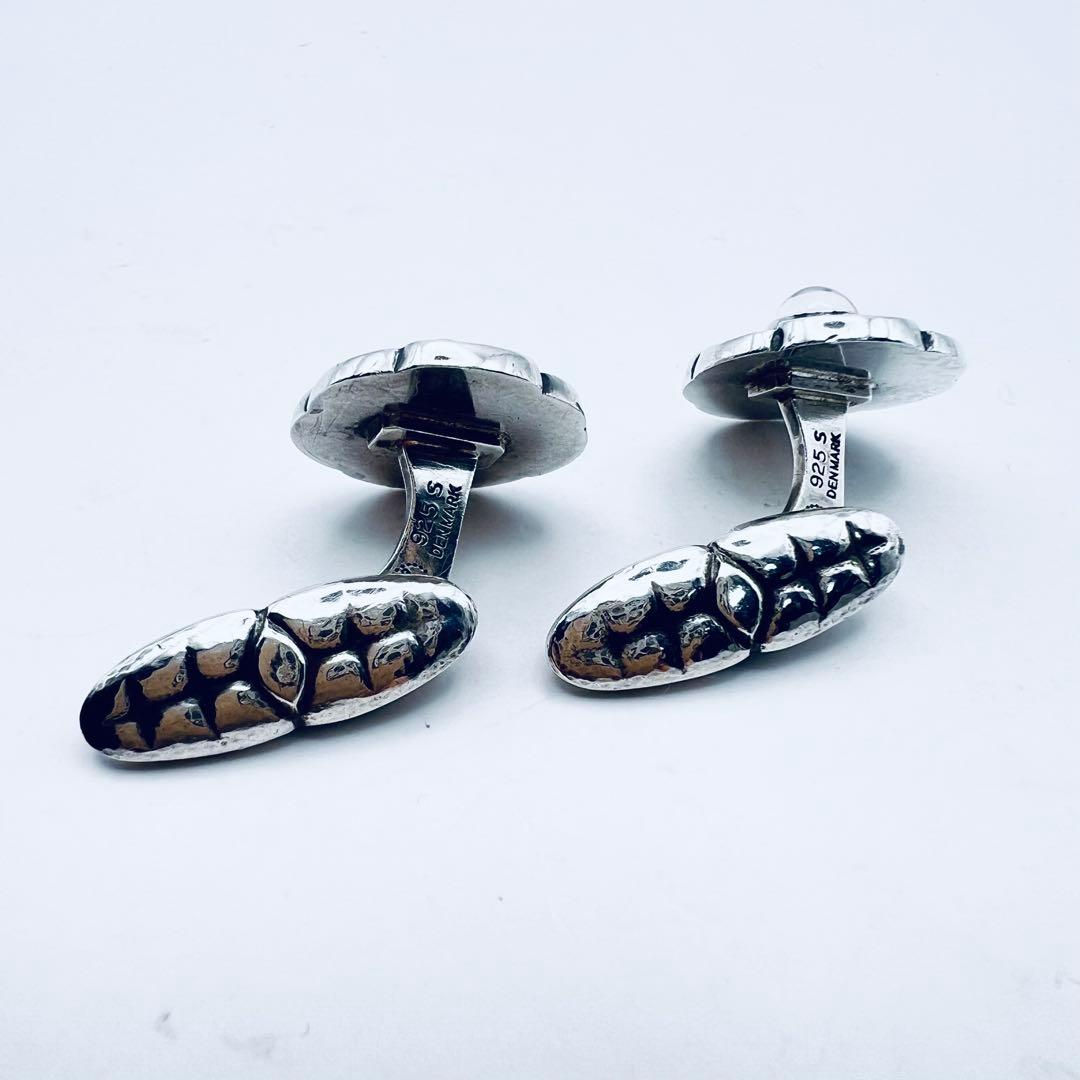 レア　ジョージジェンセン　＃3 ムーンストーン　カフス　カフリンクス　シルバー