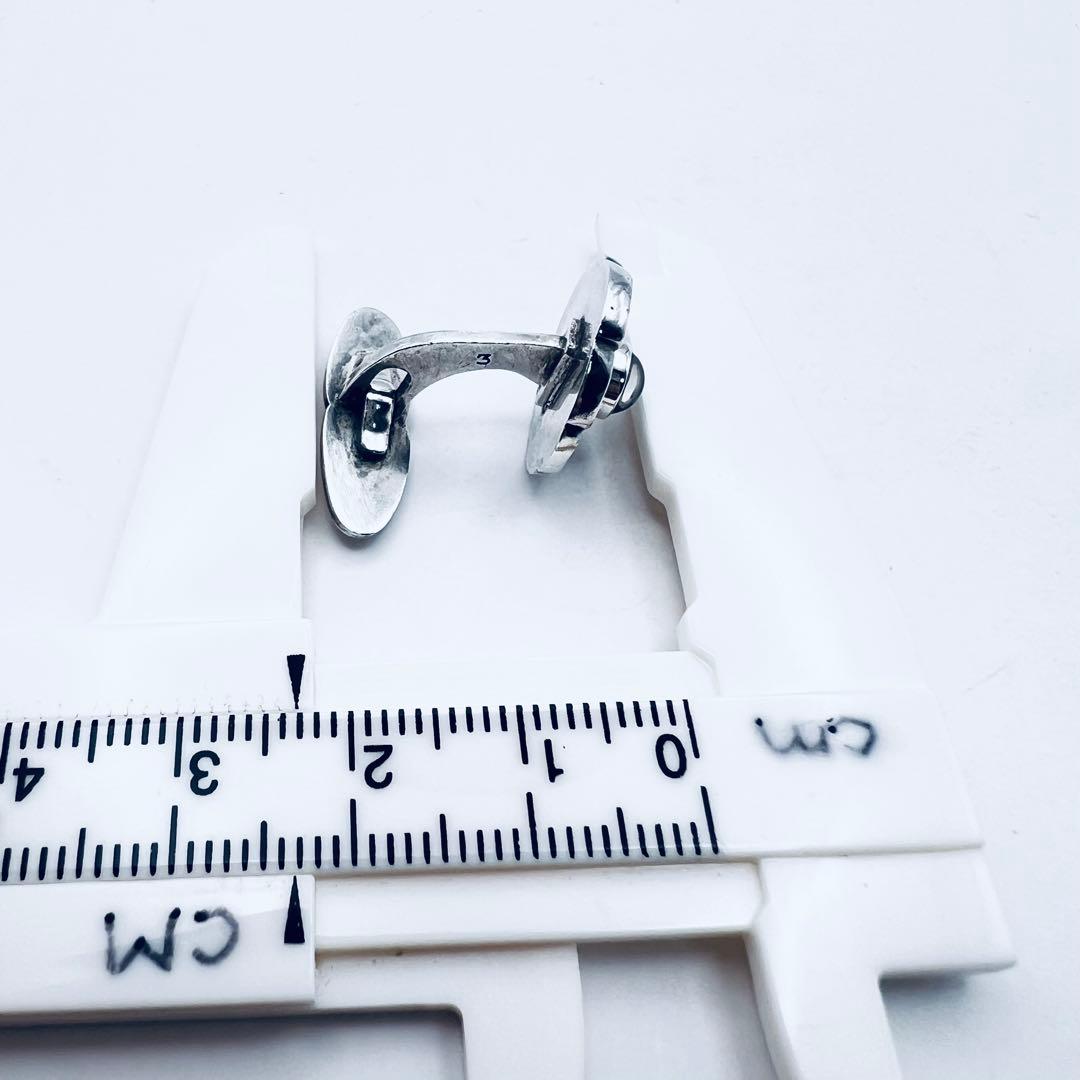 レア　ジョージジェンセン　＃3 ムーンストーン　カフス　カフリンクス　シルバー