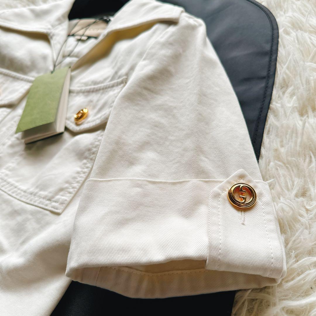 未使用　GUCCI グッチ エコ ウォッシュド オーガニックコットン ジャケット