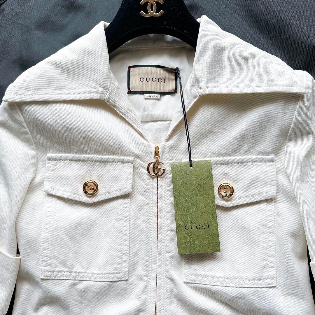 未使用　GUCCI グッチ エコ ウォッシュド オーガニックコットン ジャケット