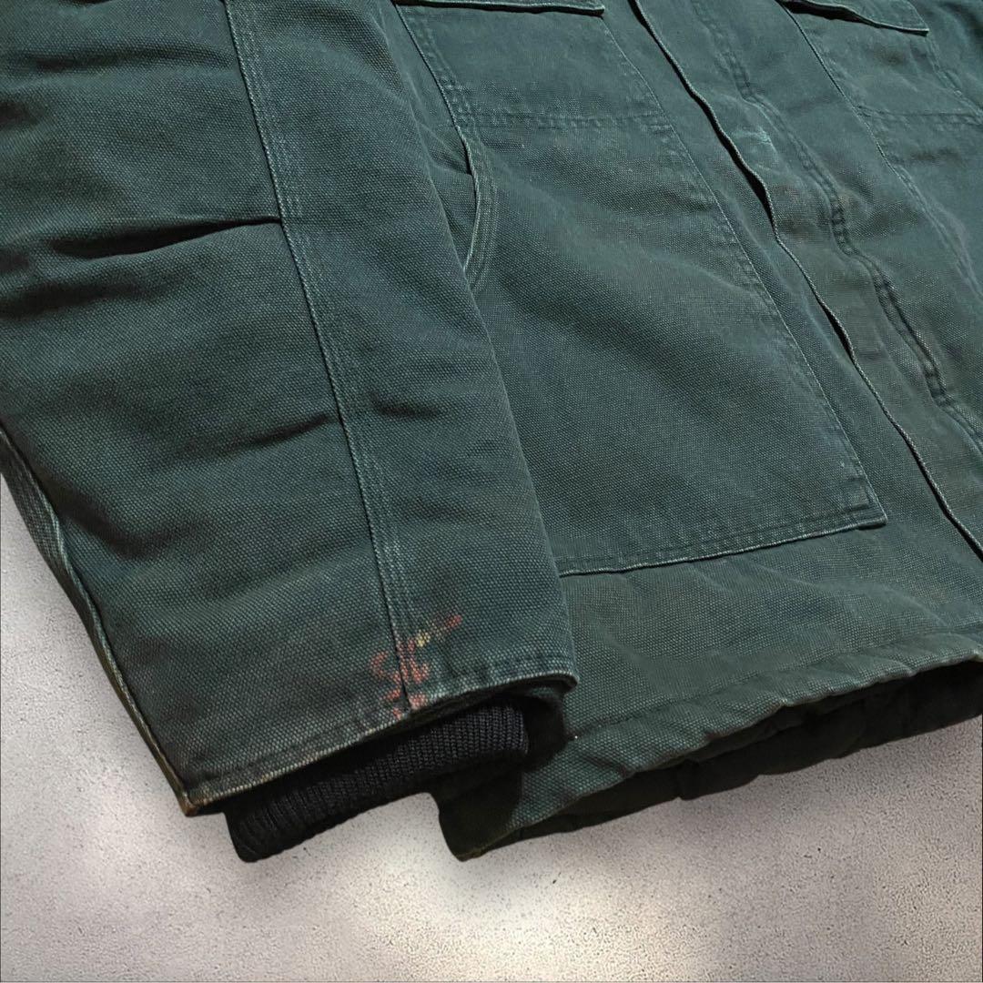 【重厚感◎】XLダックジャケットデトロイトグリーン襟コーデュロイトラディショナル