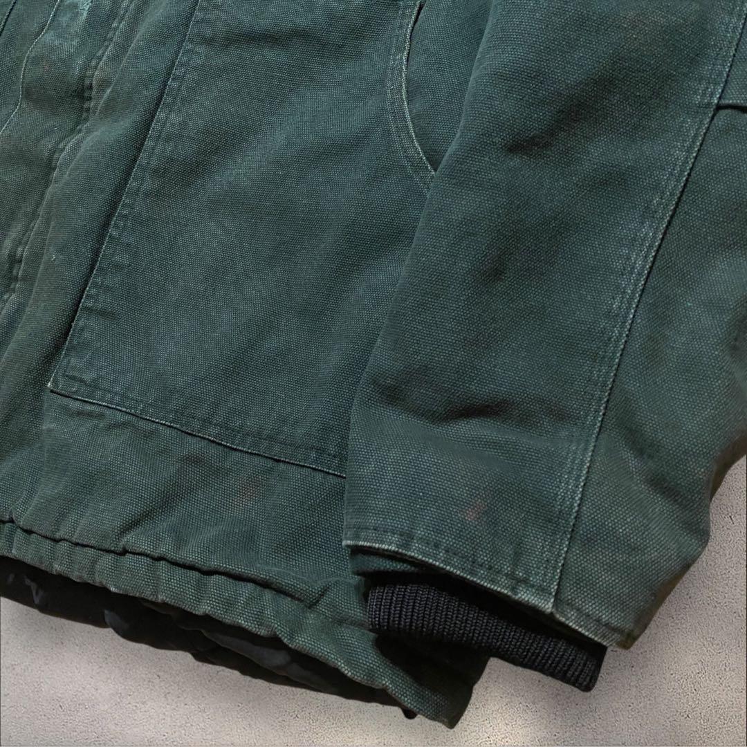 【重厚感◎】XLダックジャケットデトロイトグリーン襟コーデュロイトラディショナル