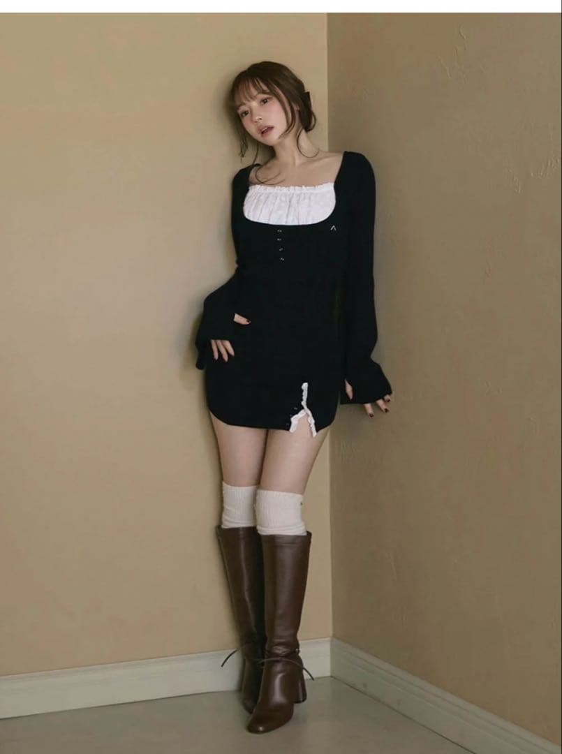 【スクショあり】正規Poppy lace mini dress andmary