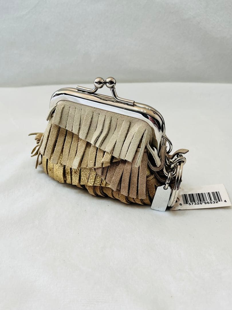 【新品未使用】COACH（コーチ） 「フリンジ ポーチ キーフォブ がま口 財布