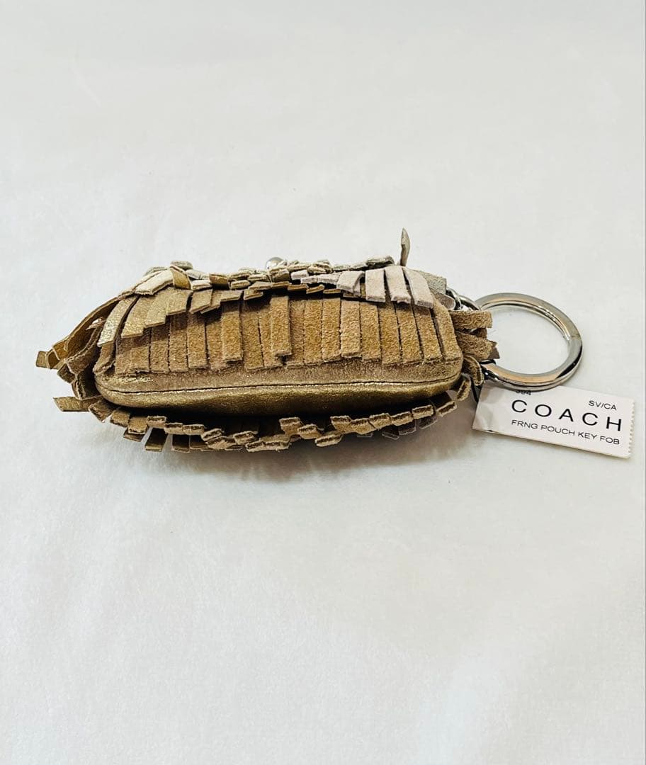 【新品未使用】COACH（コーチ） 「フリンジ ポーチ キーフォブ がま口 財布