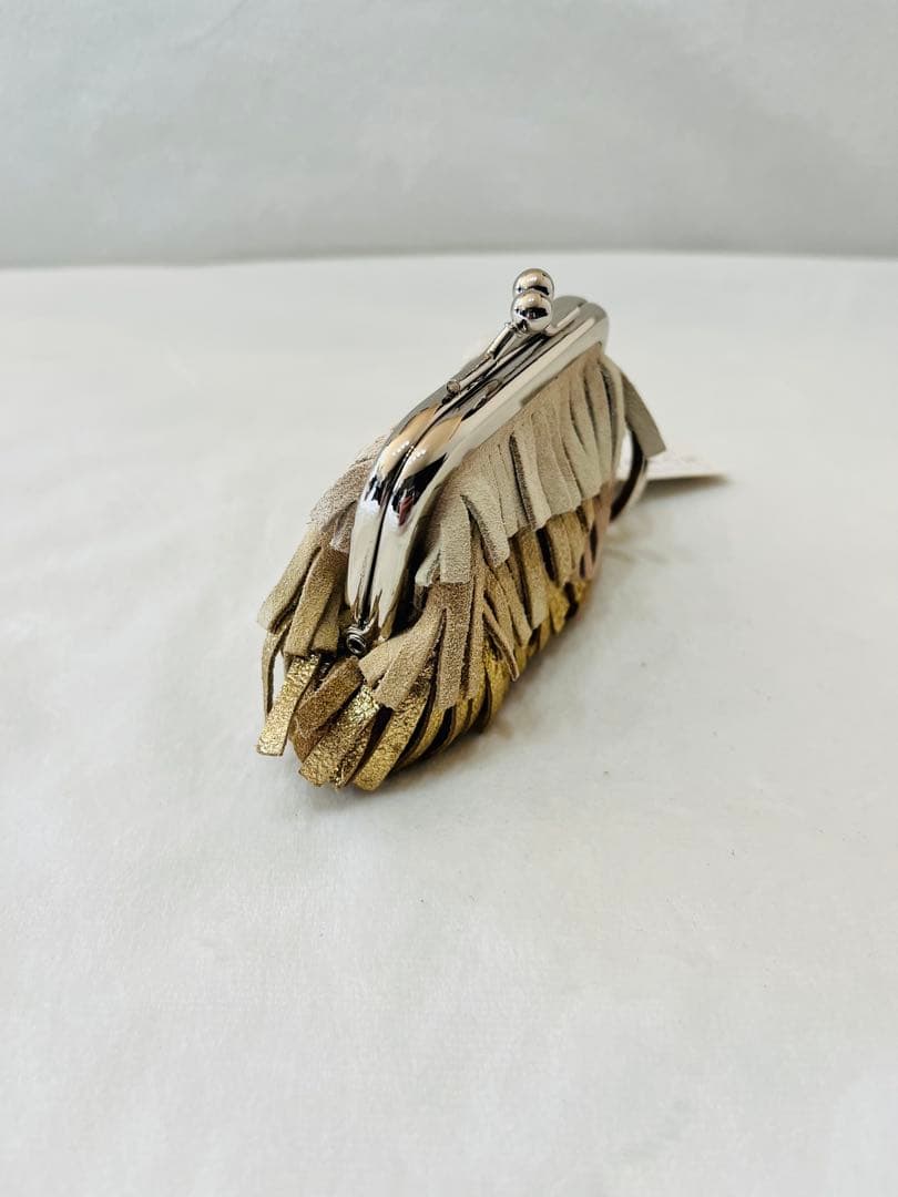 【新品未使用】COACH（コーチ） 「フリンジ ポーチ キーフォブ がま口 財布