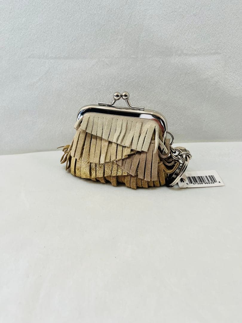 【新品未使用】COACH（コーチ） 「フリンジ ポーチ キーフォブ がま口 財布