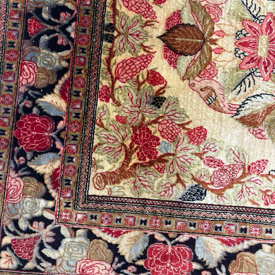 ペルシャ絨毯　コム産　シルク