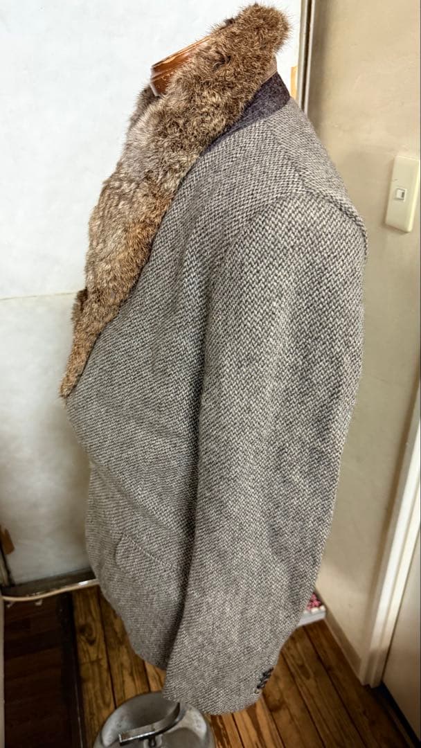 ビリジアン　ファー取り外し可能　トラッドなジャケット　サイズ48