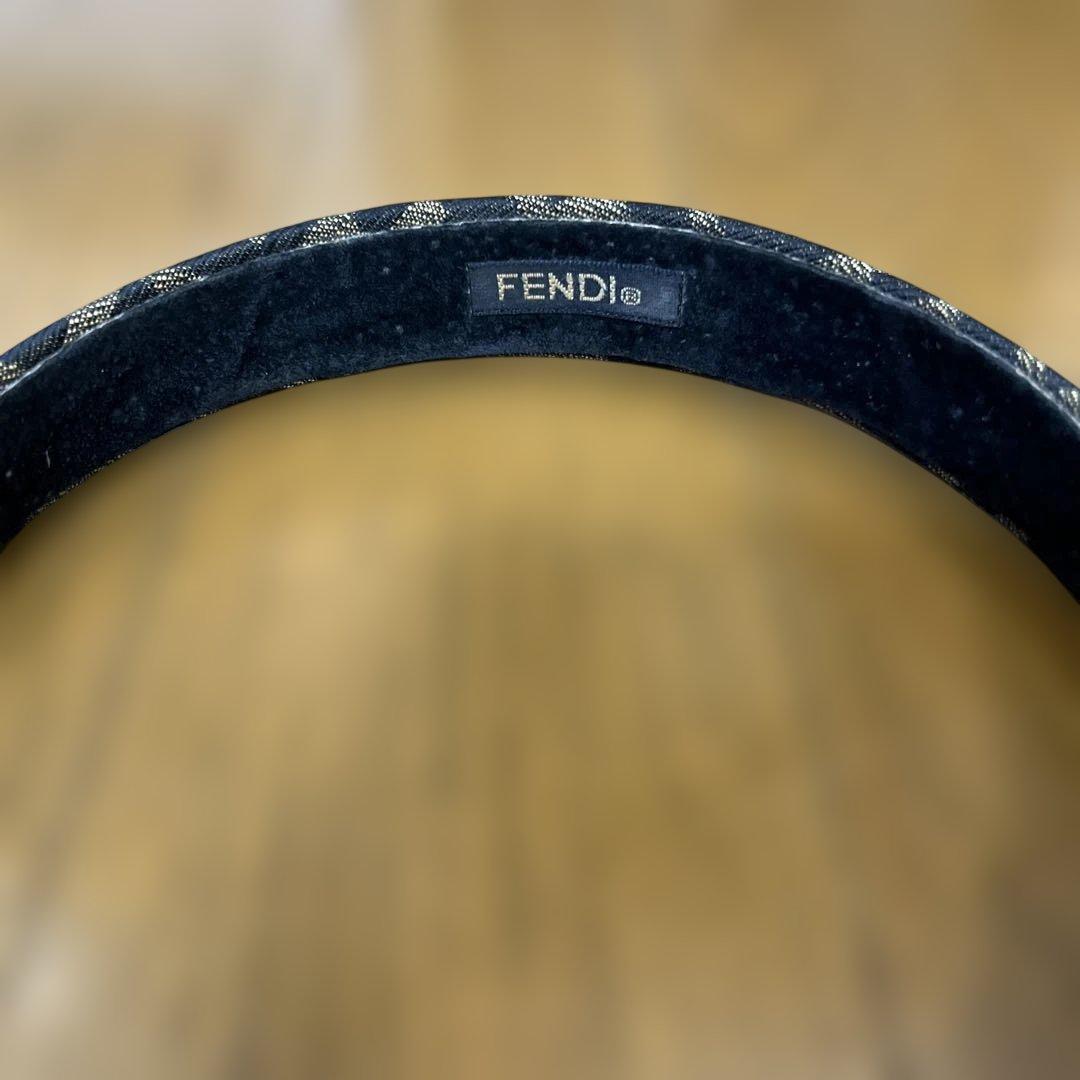 FENDI ヘアバンド ネイビー／ブラック
