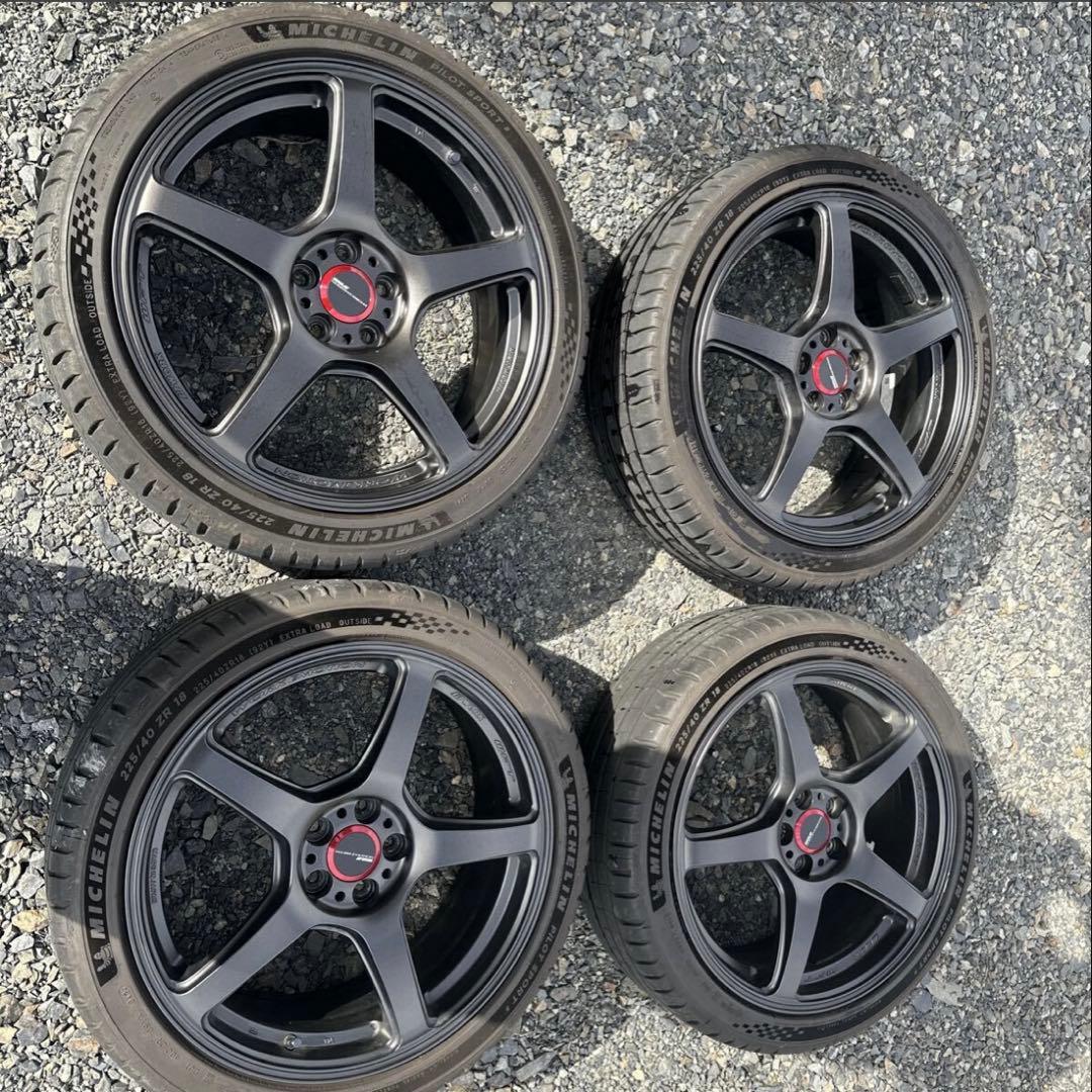 WORK EMOTTION t5r 4本 18インチ pcd100 7.5j