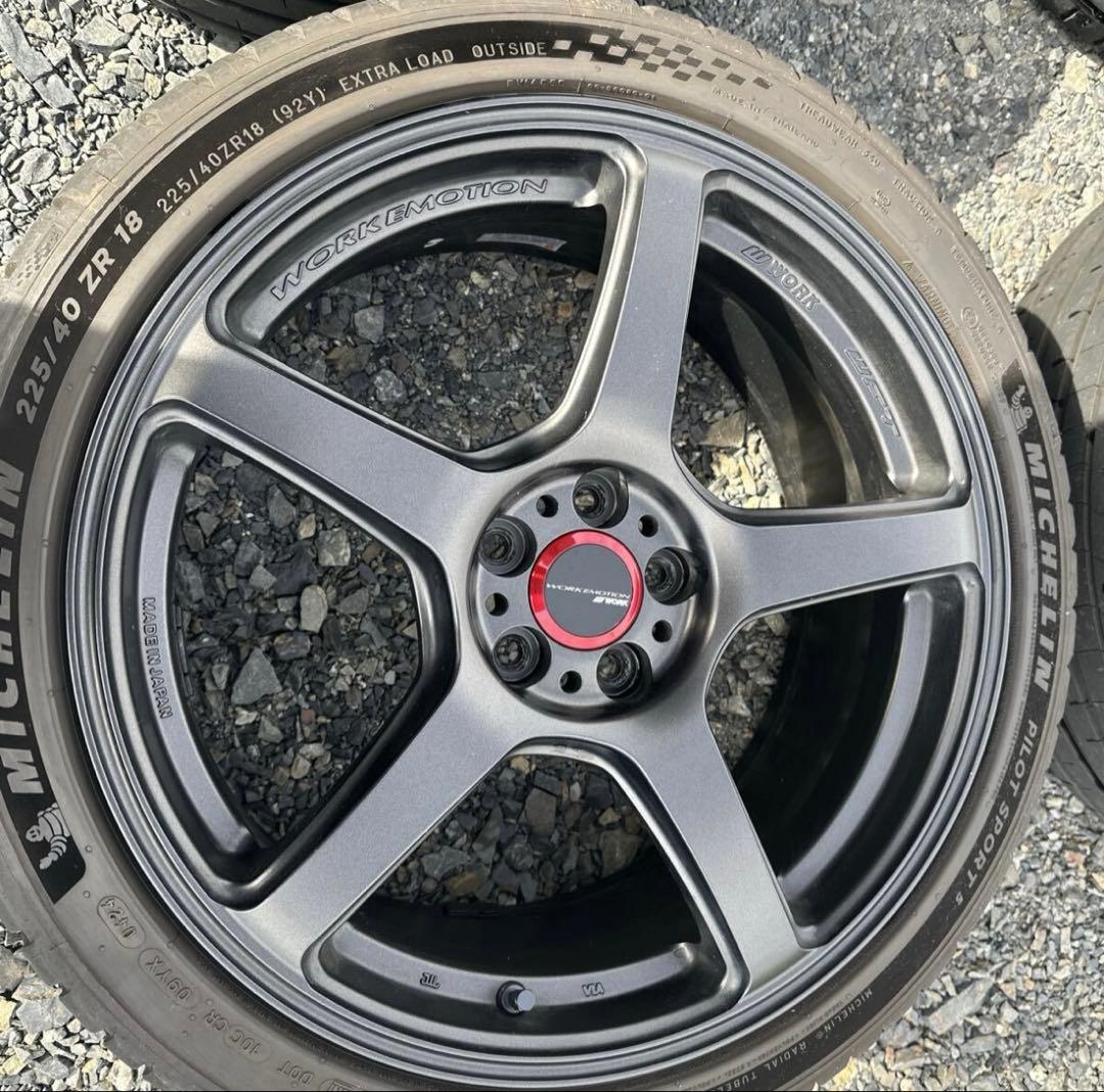 WORK EMOTTION t5r 4本 18インチ pcd100 7.5j