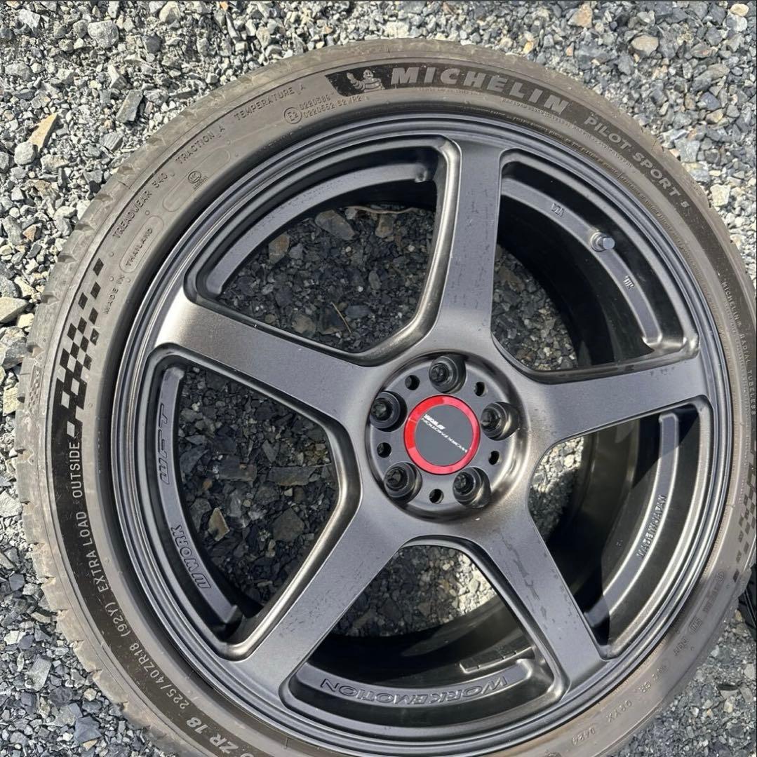 WORK EMOTTION t5r 4本 18インチ pcd100 7.5j