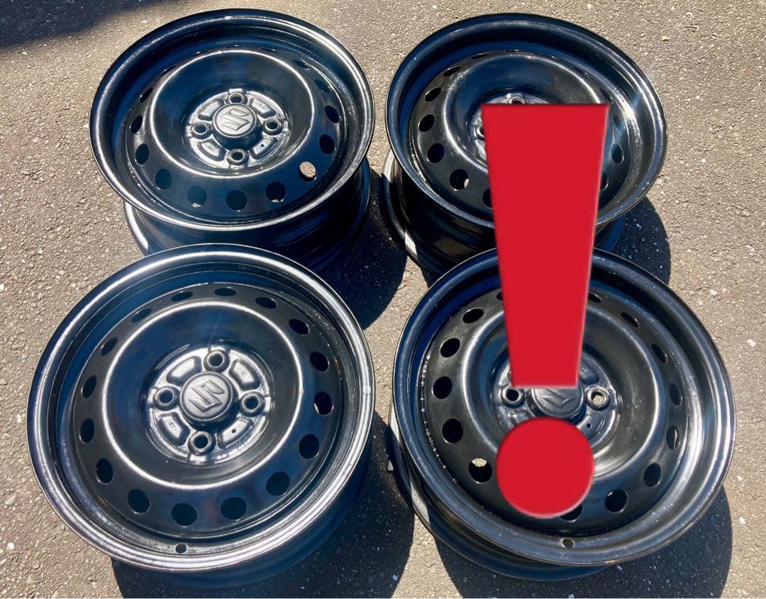 〜12/16まで値引きA ワイドリム 6J 14インチ鉄ホイールA+B合わせ4本