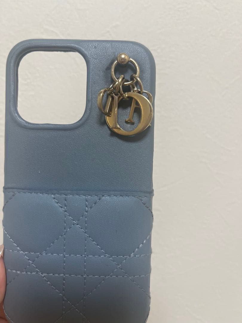 Dior iPhone13用ケース グレー キルティング