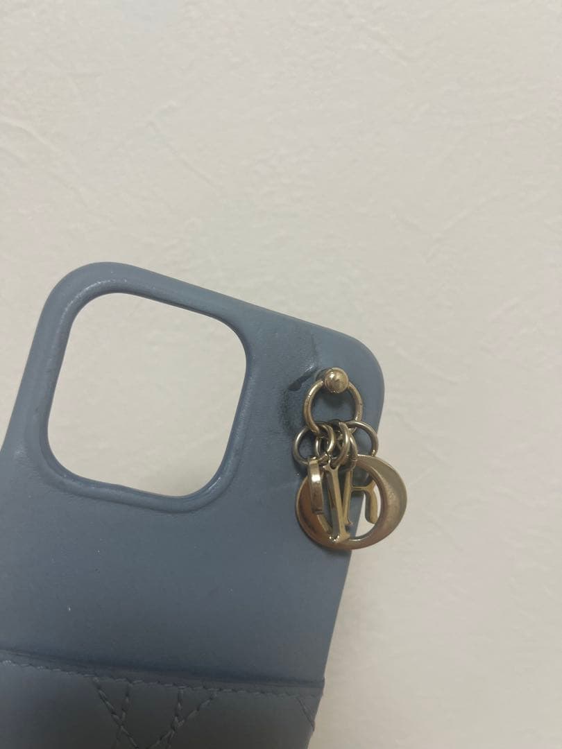 Dior iPhone13用ケース グレー キルティング