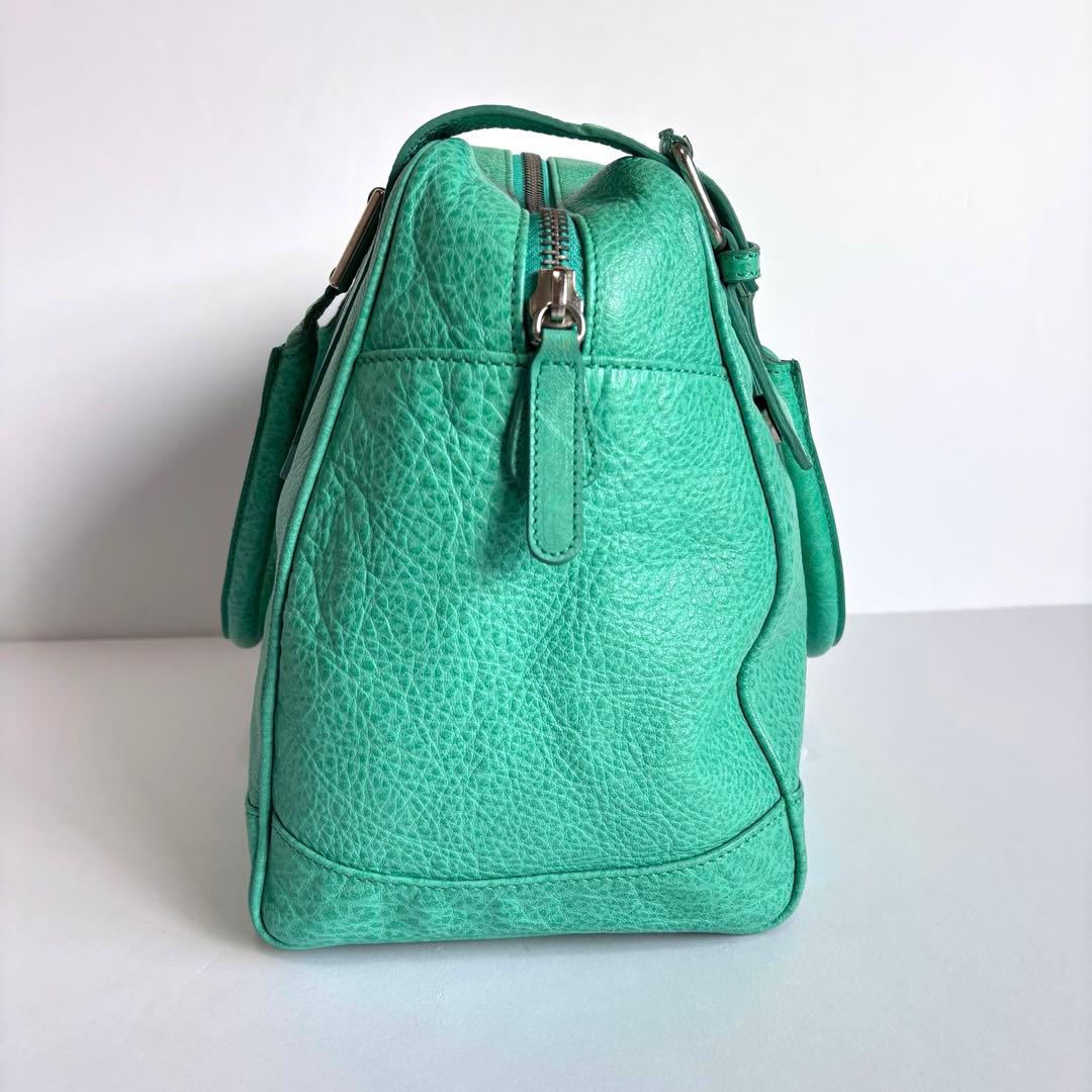 【超希少】ポールスミス レザーミニボストンバッグ イタリア製 エメラルドグリーン