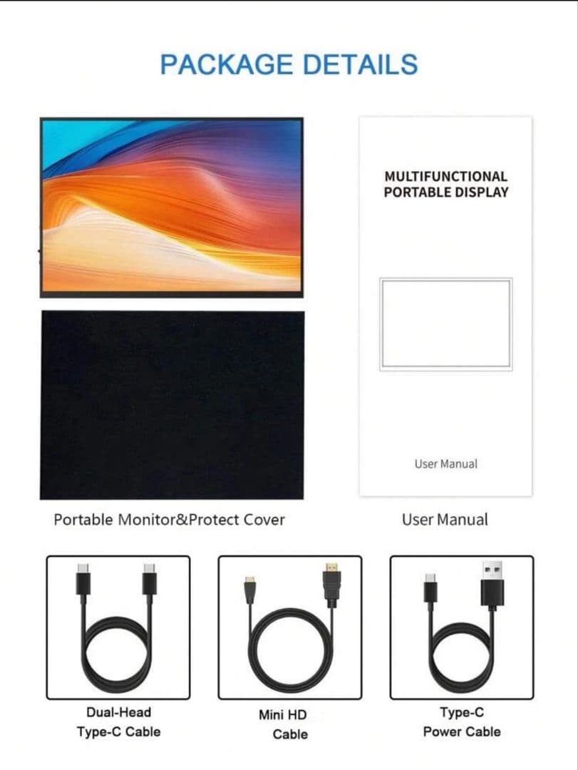 13.5インチ ポータブルモニター 60Hz