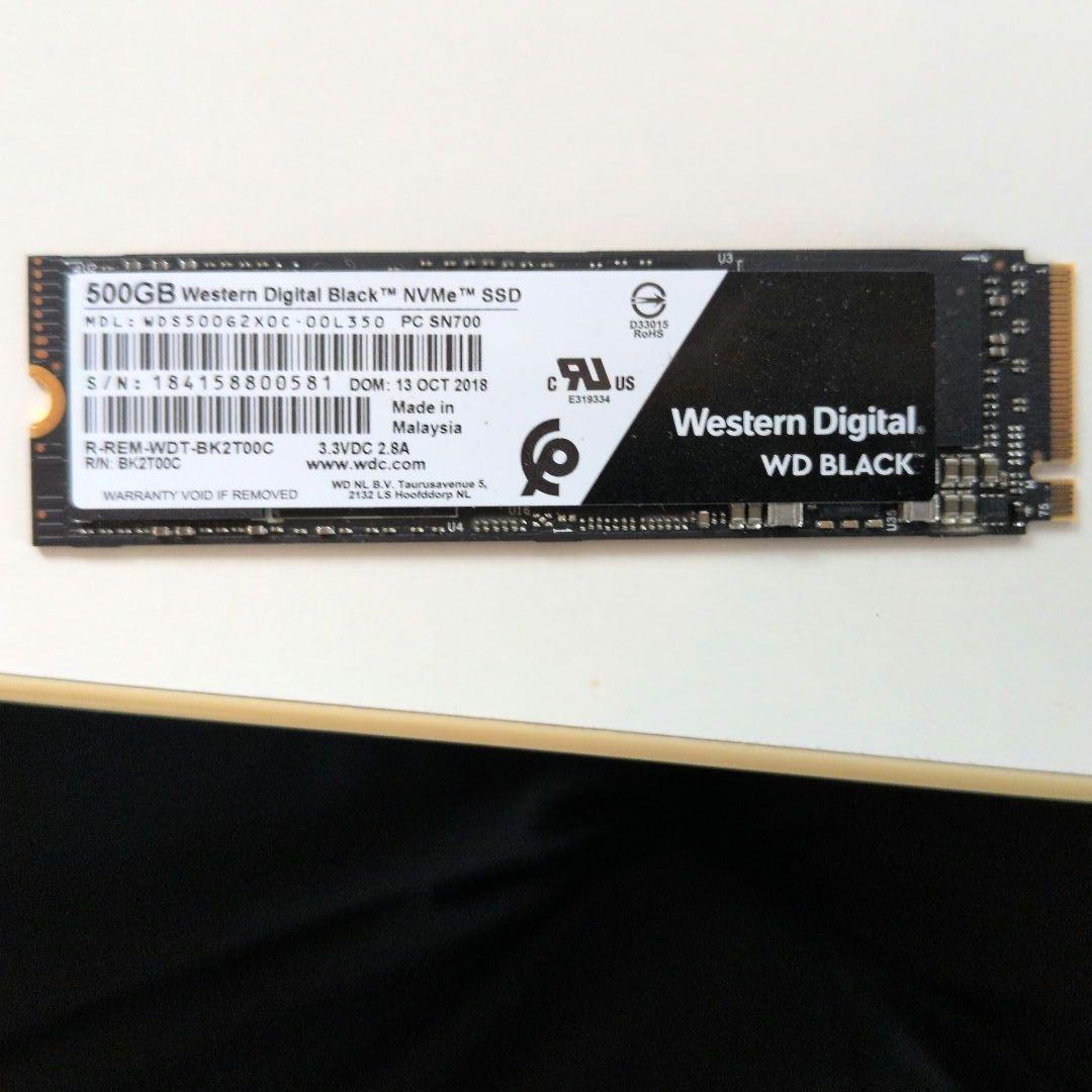内蔵型SSD Western Digital WD Black 500GB NVMe SSD