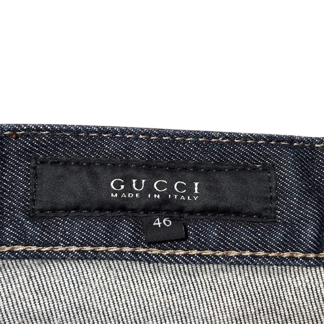 (完売品)GUCCIデニムパンツサイズ46 300234 XD221ダメージ加工