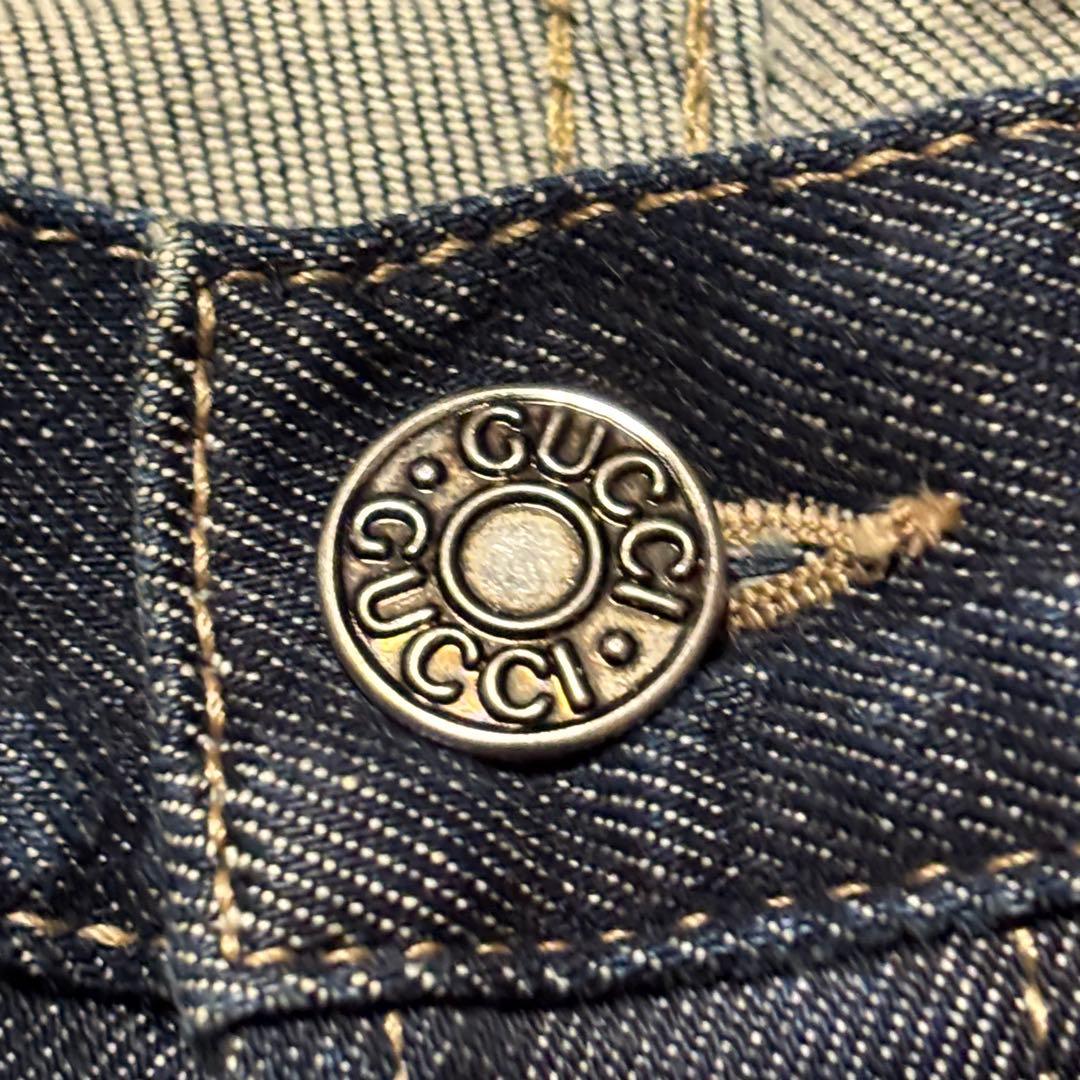 (完売品)GUCCIデニムパンツサイズ46 300234 XD221ダメージ加工