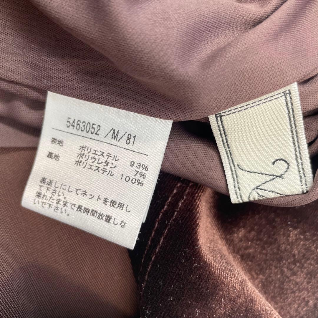 美品　Noela ノエラ ドレープベロアワンピース ブラウン ロング丈 結婚式