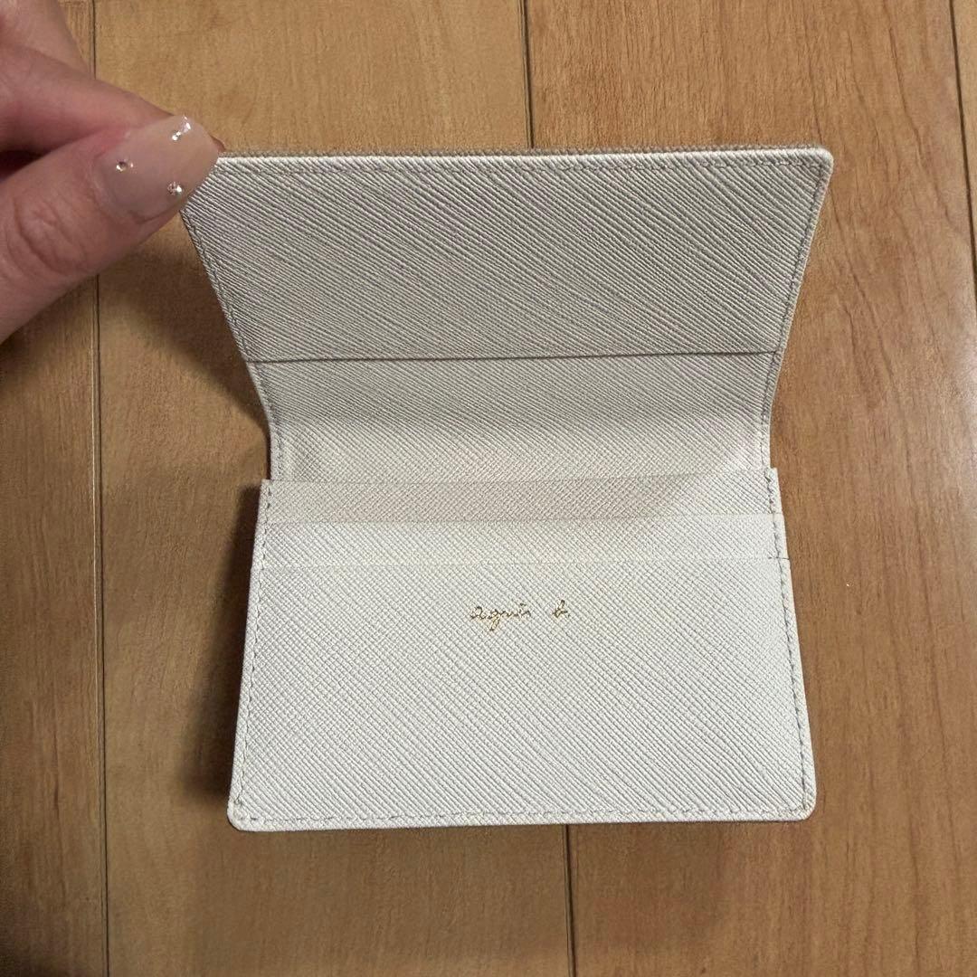 agnès b. ベージュ 名刺入れ　カードケース EW13B－07