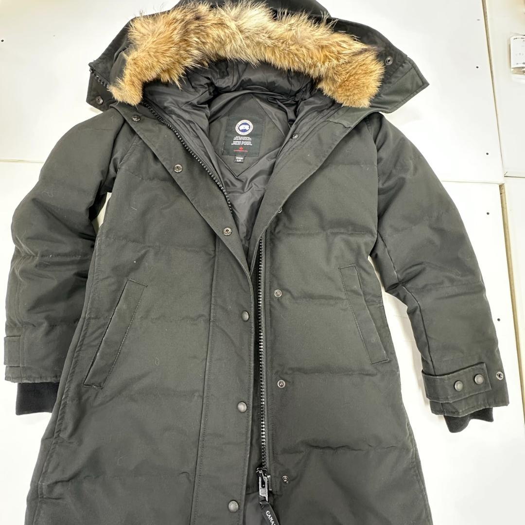 771155/カナダグース ファー付き ダウンジャケット ブラック