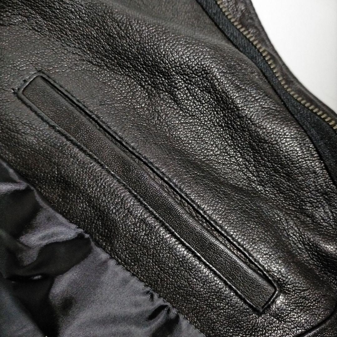 激レア キャサリンハムネット レザー ライダース ジャケット ヤギ革 ゴート