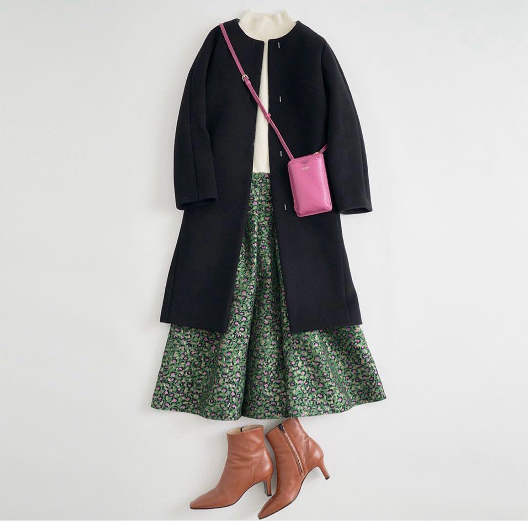 アナイ　ANAYI ワンピース　クリスマス　ツイード　ジャガード