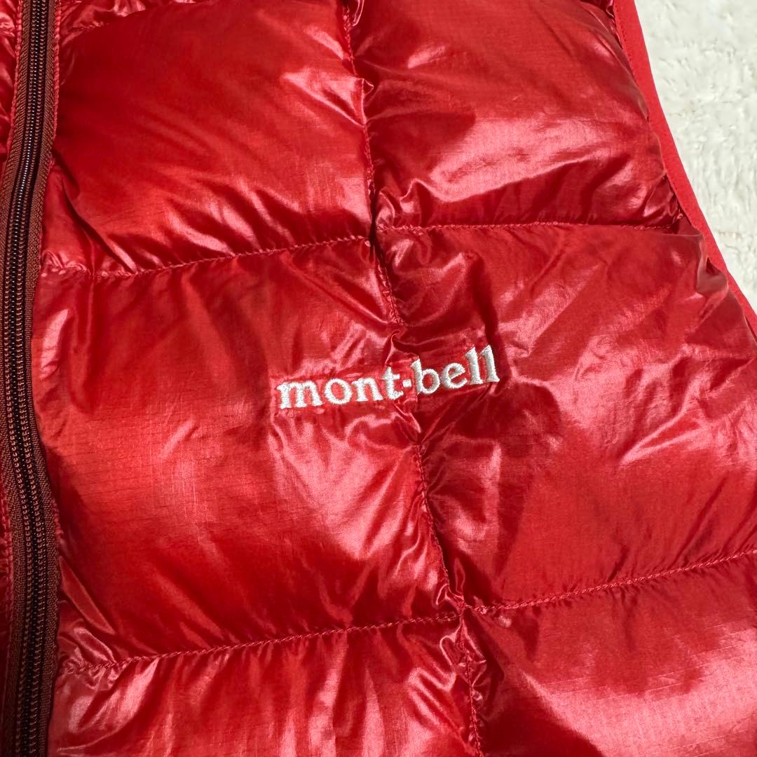 極美品モンベル800FPスペリオダウンベスト Men'sXLレッド
