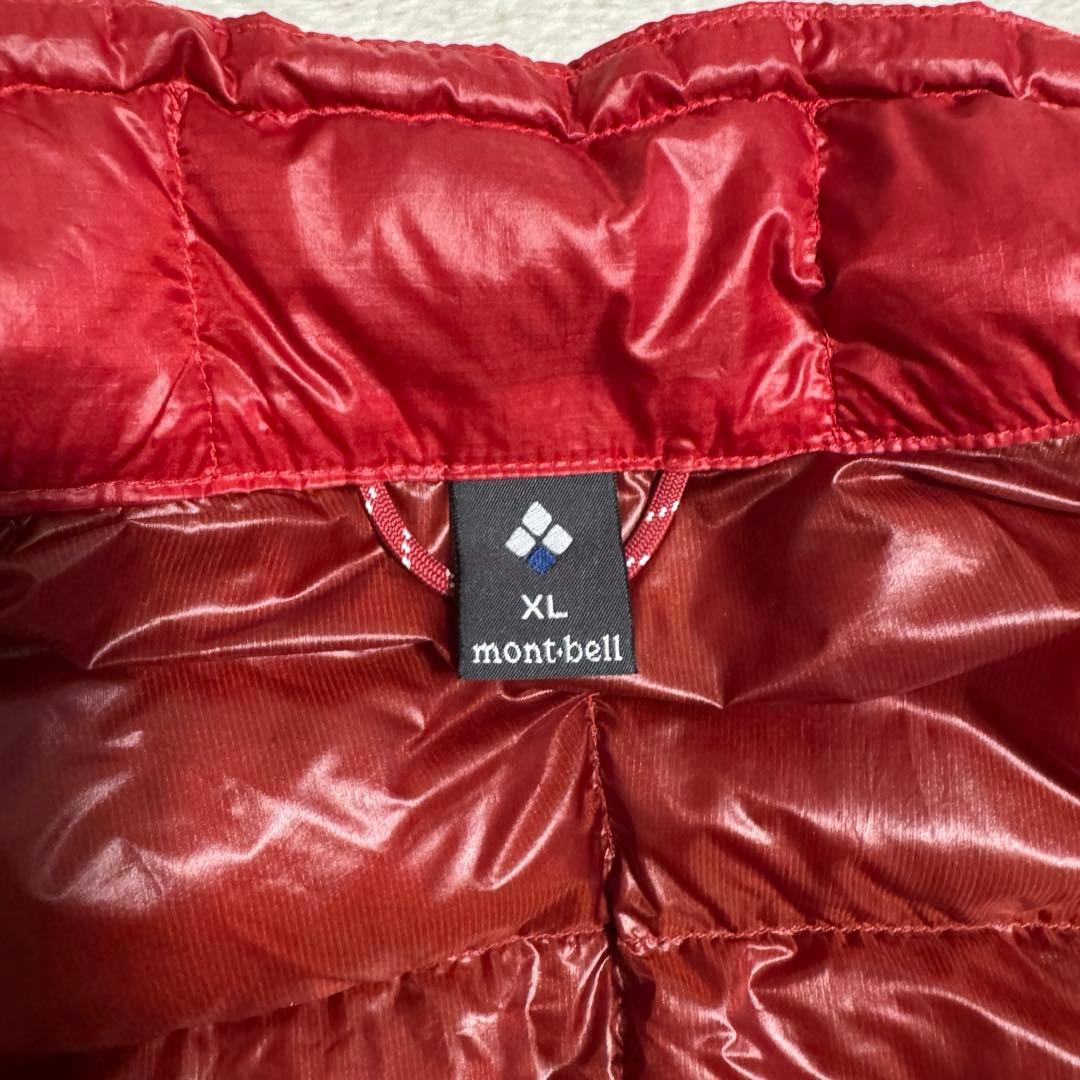 極美品モンベル800FPスペリオダウンベスト Men'sXLレッド