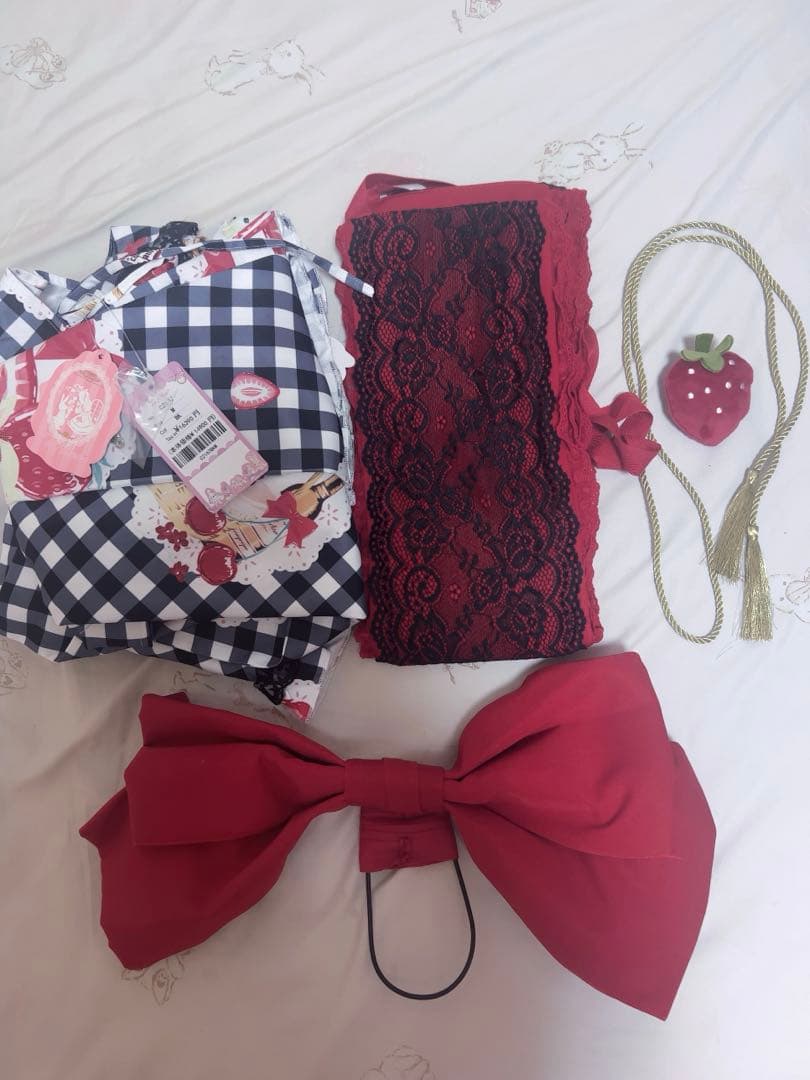 ToAlice トゥアリス いちごギンガムチェック浴衣セット 浴衣ドレス