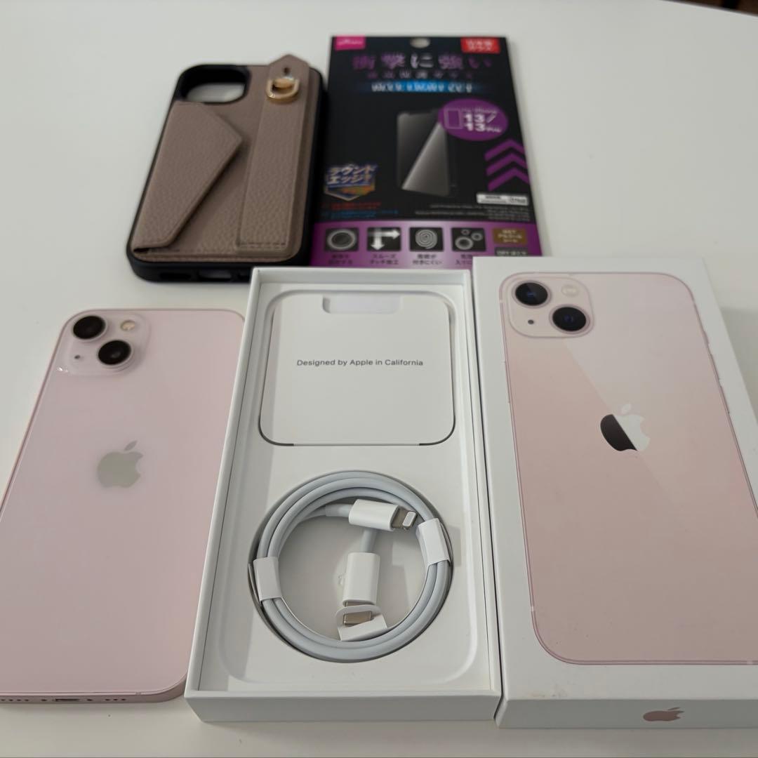 Apple iPhone 13 ピンク 本体 SIMフリー 充電ケーブル付き