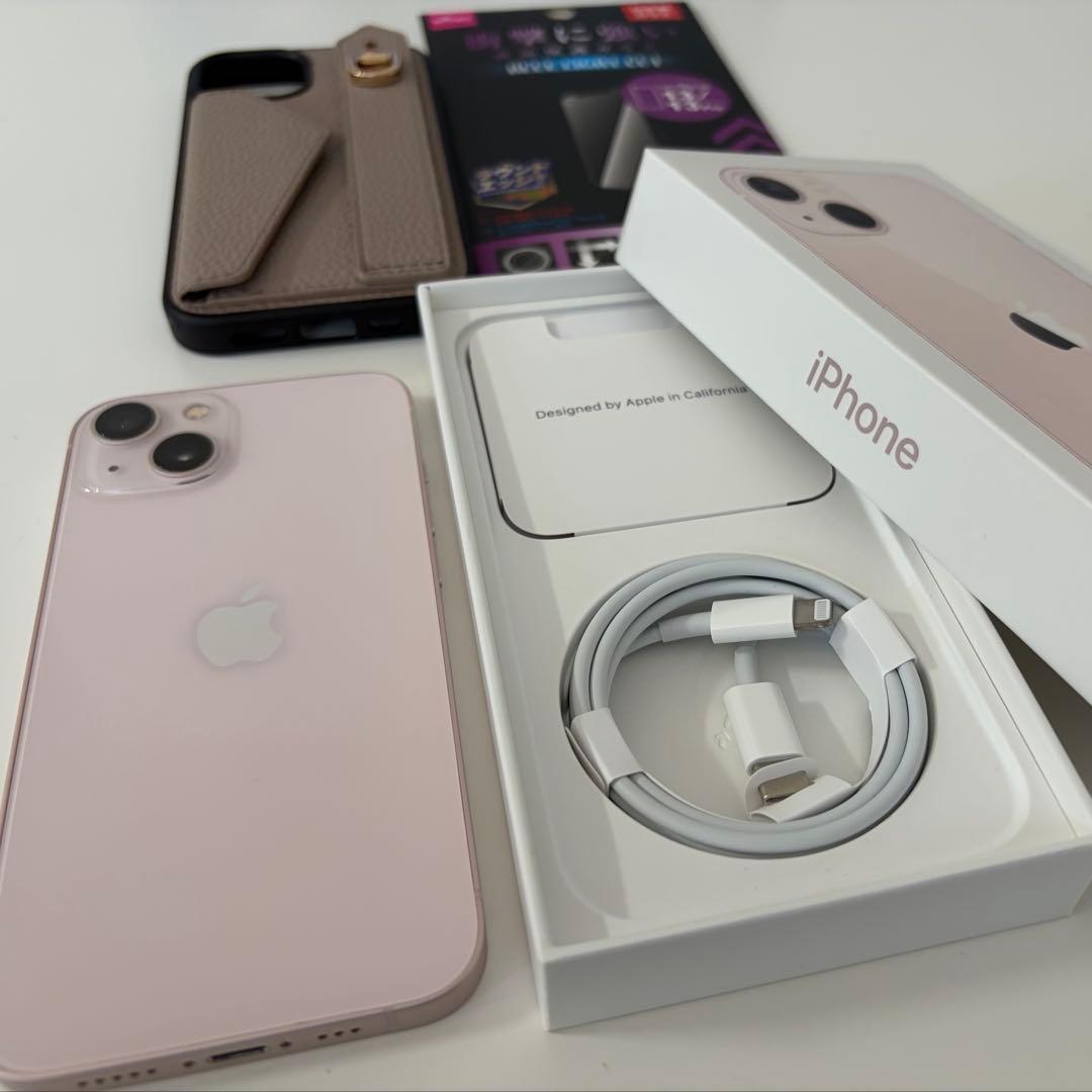 Apple iPhone 13 ピンク 本体 SIMフリー 充電ケーブル付き